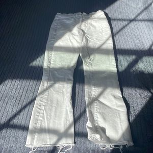 Loft, Size 24, White, Small Flare Bottoms